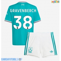 Camisa de time de futebol Liverpool Ryan Gravenberch #38 Replicas 3º Equipamento Infantil 2025-26 Manga Curta (+ Calças curtas)